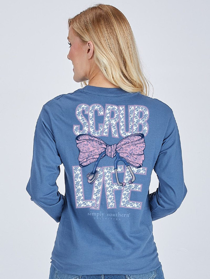 Simply Southern Women's Long Sleeve Scrub T-Shirt