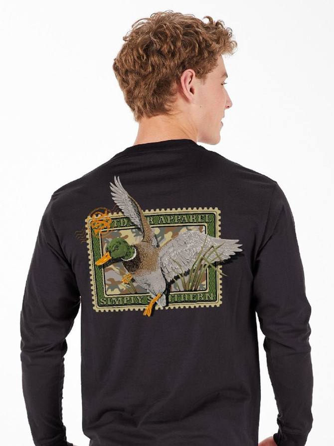 Simply Southern Men's Long Sleeve Duck Stamp T-Shirt