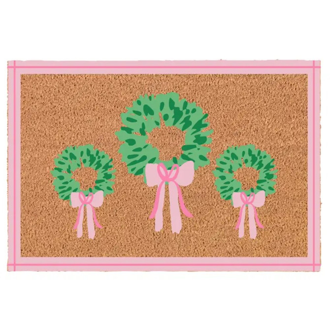 Mary Square Rosy Wreaths Door Mat Mary Square Rosy Wreaths Door Mat