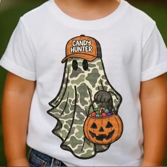 4 Little Hearts Kids Candy Hunter Kids Halloween Tee 4 Little Hearts Kids Candy Hunter Kids Halloween Tee