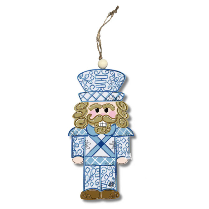 DK Designs Blue Chinoiserie Nutcracker Ornament DK Designs Blue Chinoiserie Nutcracker Ornament