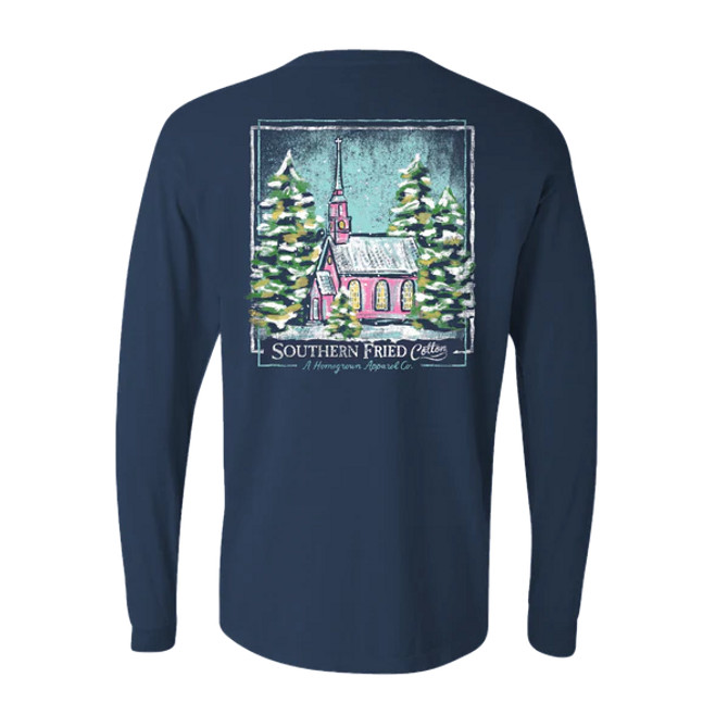 Southern Fried Cotton Women's Winter Country Church Long Sleeve T-Shirt Southern Fried Cotton Women's Winter Country Church Long Sleeve T-Shirt