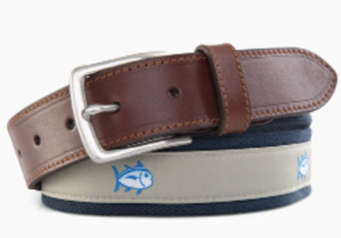 Southern Tide SkipJack Ribbon Belt, Sandston Khaki