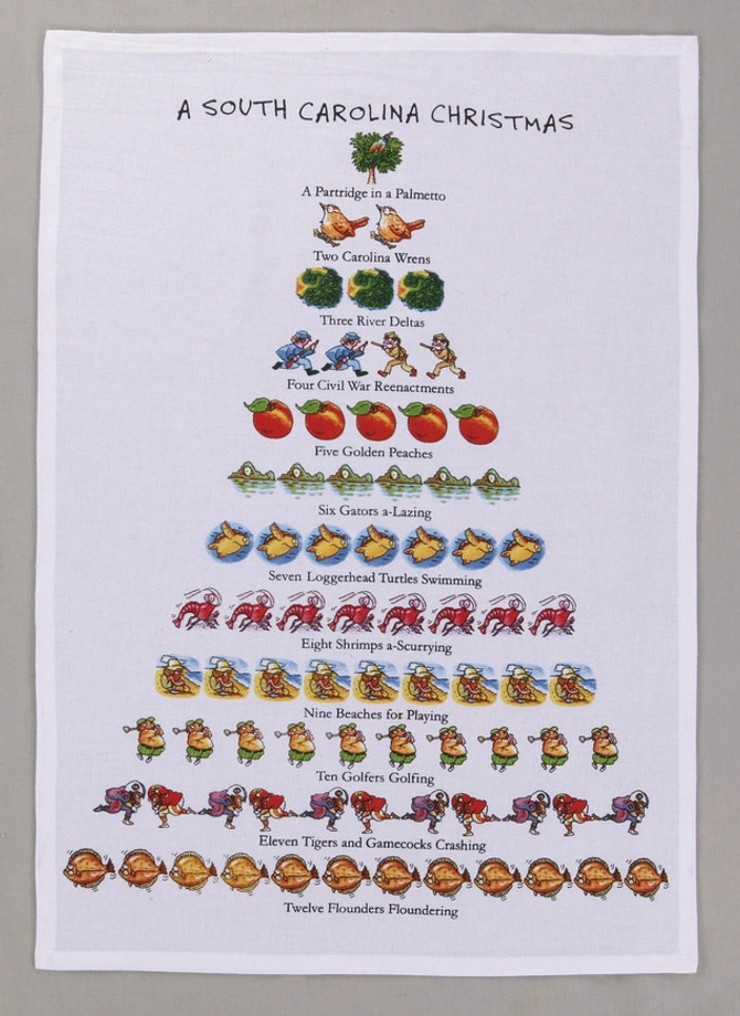 David Price A South Carolina Christmas Kitchen Towel David Price A South Carolina Christmas Kitchen Towel