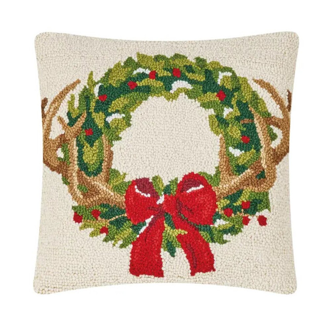 Peking Handicraft Holiday in the Woods Wreath Hook Pillow Peking Handicraft Holiday in the Woods Wreath Hook Pillow