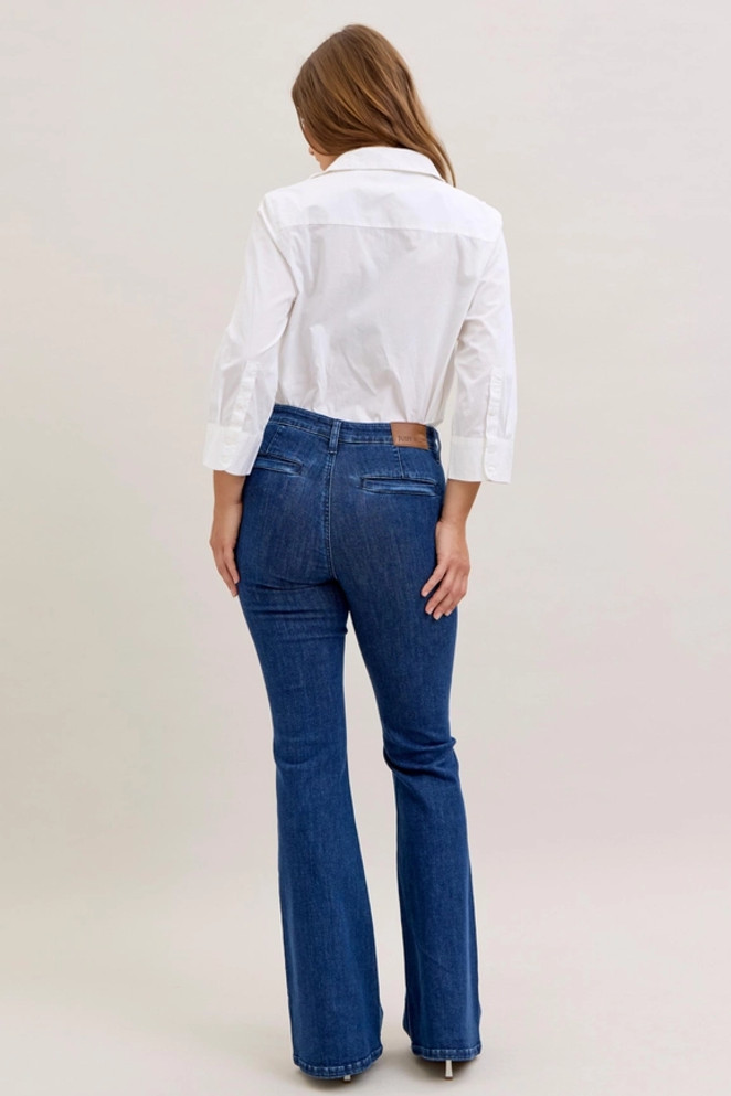 Judy Blue Women's HW Flare with Patch Pockets Judy Blue Women's HW Flare with Patch Pockets