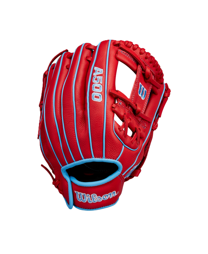Wilson A500 11.5″ Youth Baseball Glove Right Hand Throw - Red/Blue/White