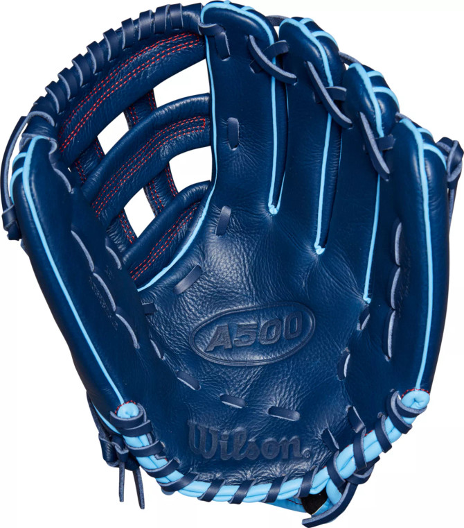 Wilson A500 12" Youth Baseball Glove - Navy/Blue/Red