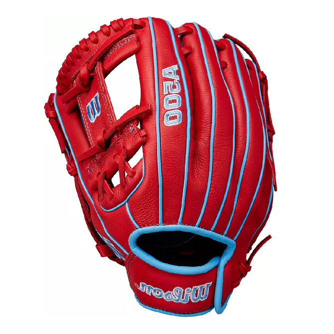 Wilson A500 11.5″ Youth Baseball Glove Left Hand Throw - Red/Blue/White