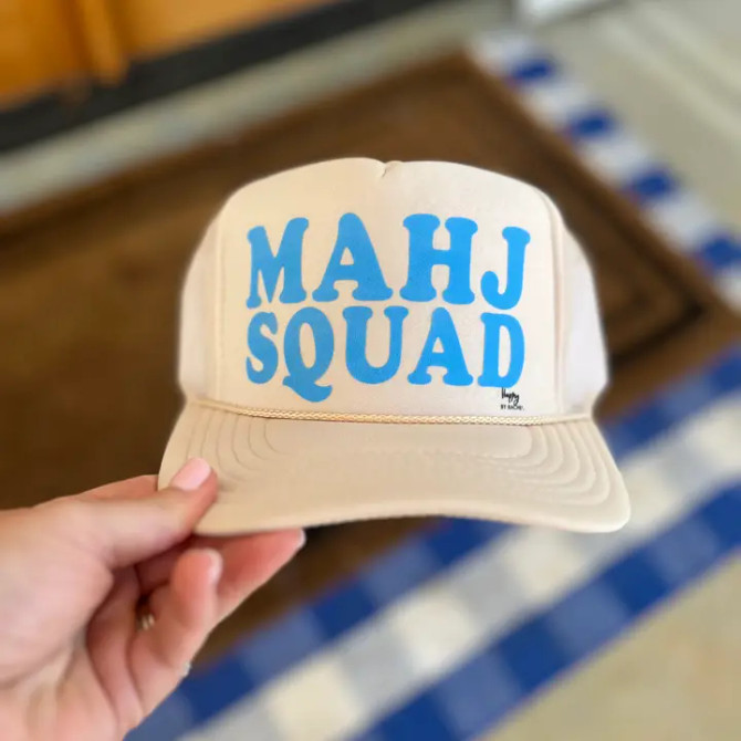 Happy By Rachel Mahjong Trucker Hat - Khaki