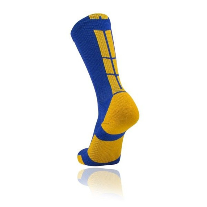 TCK Poly Crew 3.0 Athletic Crew Socks - Royal/Gold