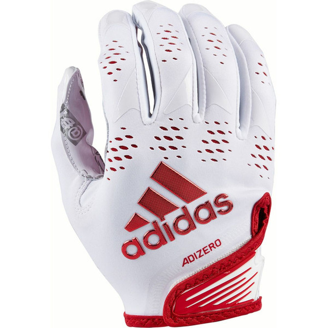 Adidas Adizero Football Receiver Football Gloves - White/Red