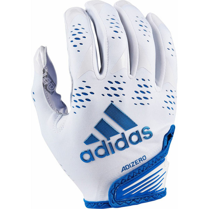 Adidas Adizero Football Receiver Football Gloves -White/Royal