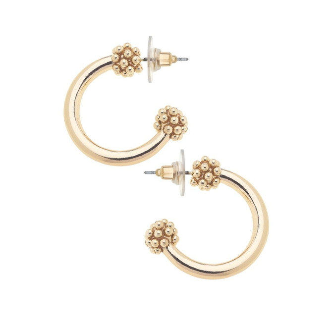 Canvas Faye Hoop Earrings in Shiny Gold Canvas Faye Hoop Earrings in Shiny Gold