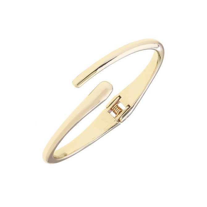 Canvas Fraiser Skinny Crossover Bangle in Shiny Gold Canvas Fraiser Skinny Crossover Bangle in Shiny Gold
