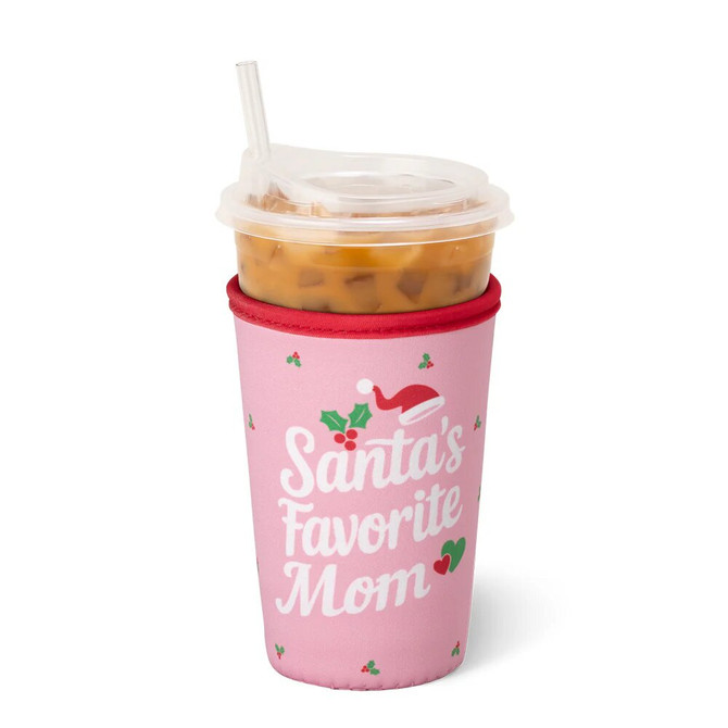 Swig Life Santa's Favorite Mom Medium Iced Cup Coolie