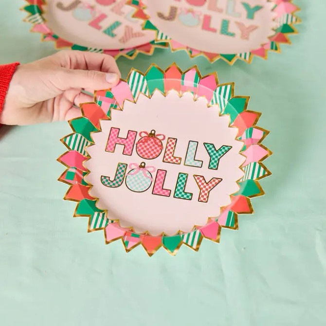 Packed Party Holly Jolly Celebration Dessert Plate