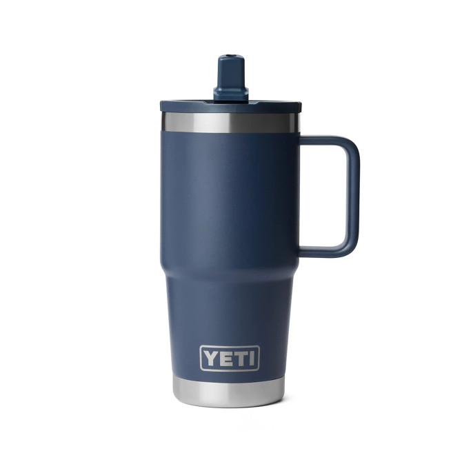 Yeti Navy 20oz Rambler Travel Straw Mug