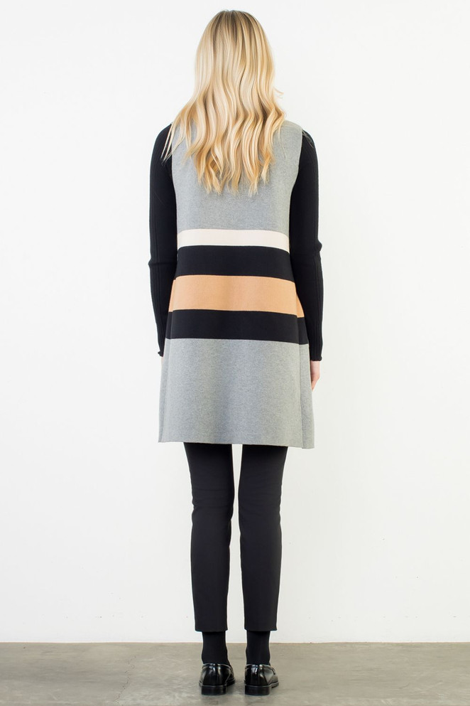 THML Women's Sleeveless Colorblocked Cardigan