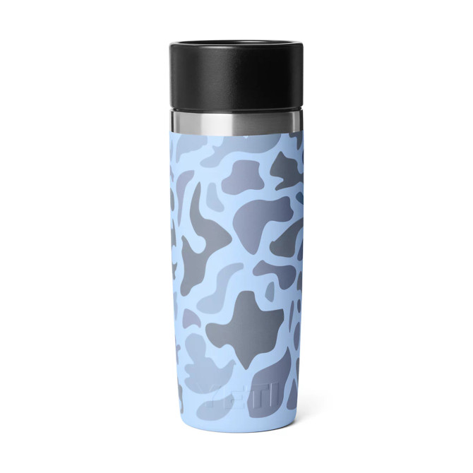 Yeti Blue Camo 16oz Rambler Travel Bottle with Commuter Cap