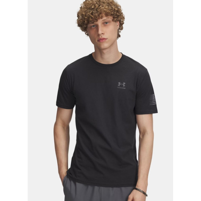 Under Armour Men's UA Freedom Flag Tee - Black/Castlerock