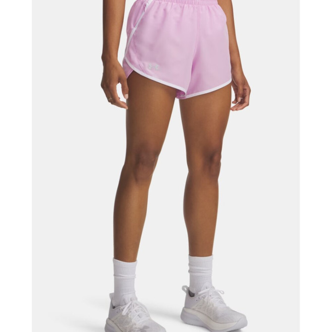 Under Armour Women's UA Fly-By 3" Shorts - Pink Dawn/White/Reflective