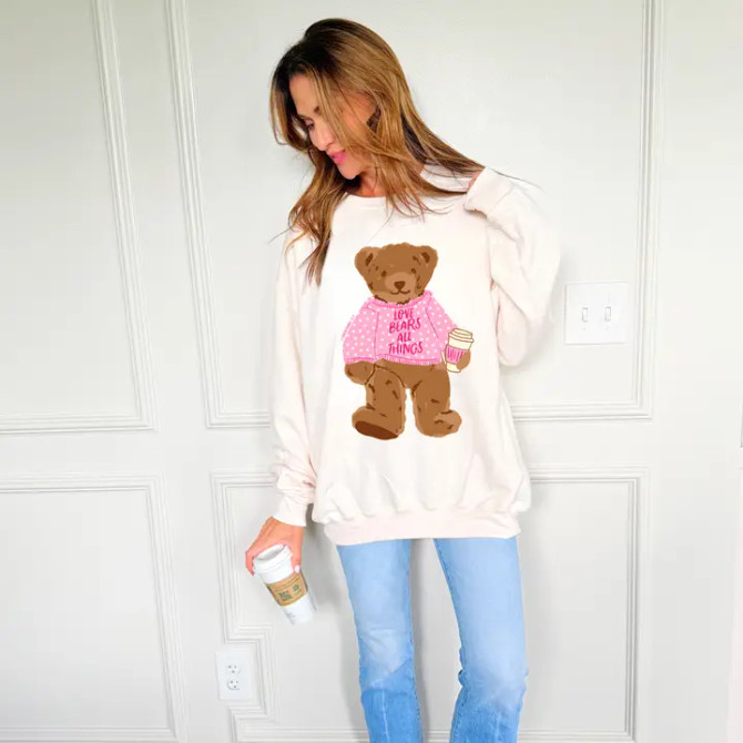 Poppy & Pine Women's Love Bears All Things Teddy Sweatshirt