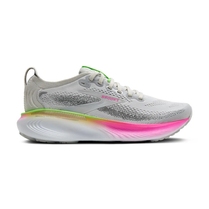 Brooks Women's Adrenaline GTS 25 Running Shoe - Oyster/Pink/Green