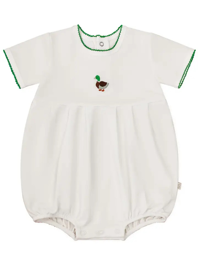 Goosies Infant Boys Pip Embroidered Bubble -Mallards