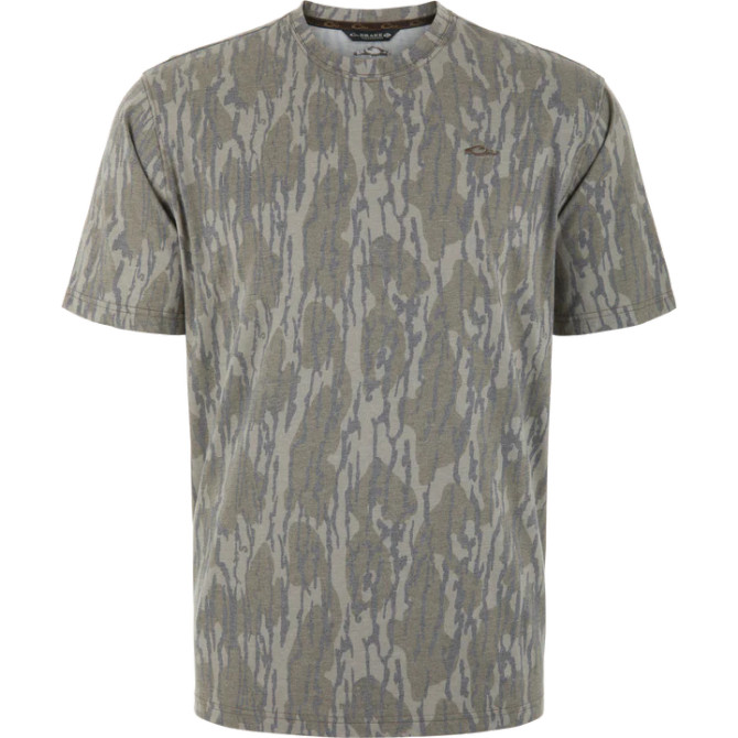 Drake Youth Tri-Blend Crew Short Sleeve T-Shirt - Mossy Oak Original Bottomland