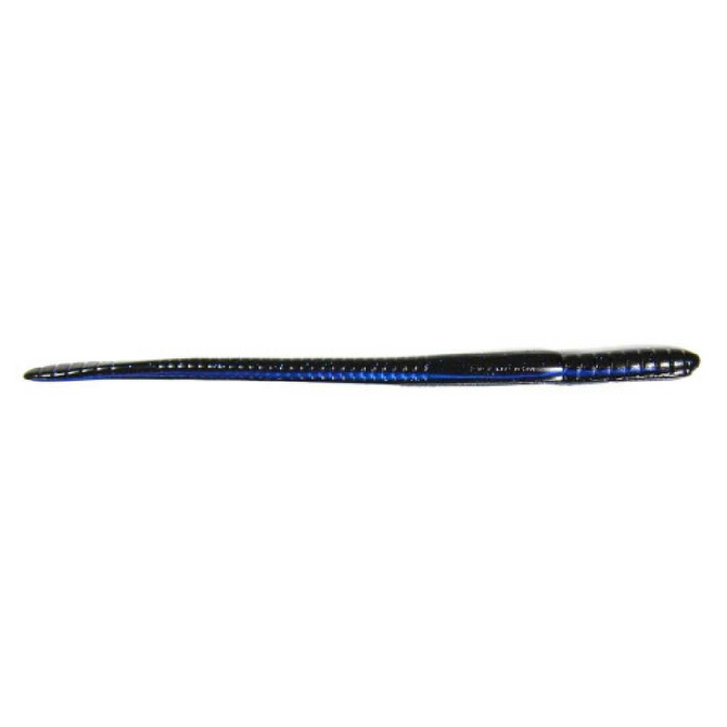 Roboworm 7″ Straight Tail Worm Bait 8‑Pack – Midnight