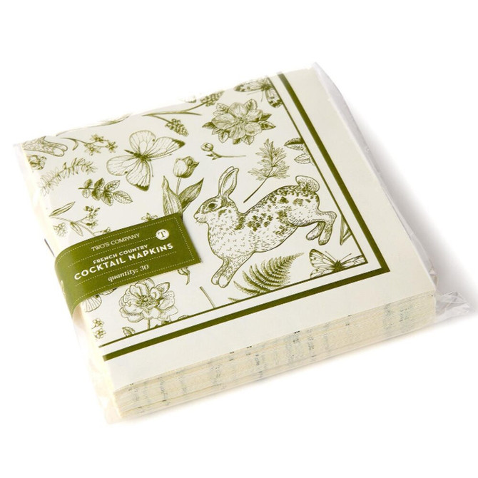 Two's Company French Country Paper Cocktail Napkins