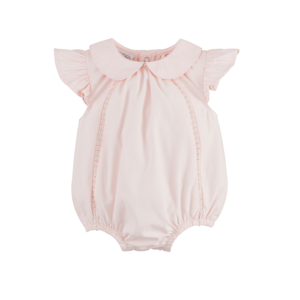 Mud Pie Baby Girl Collared Poplin Baby Bubble - Pink