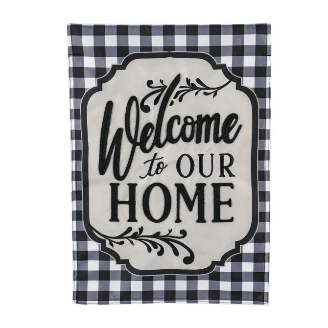 Evergreen Classic Welcome Home Garden Applique Flag