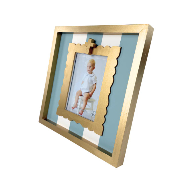 Glory Haus Gold Cross Striped Frame