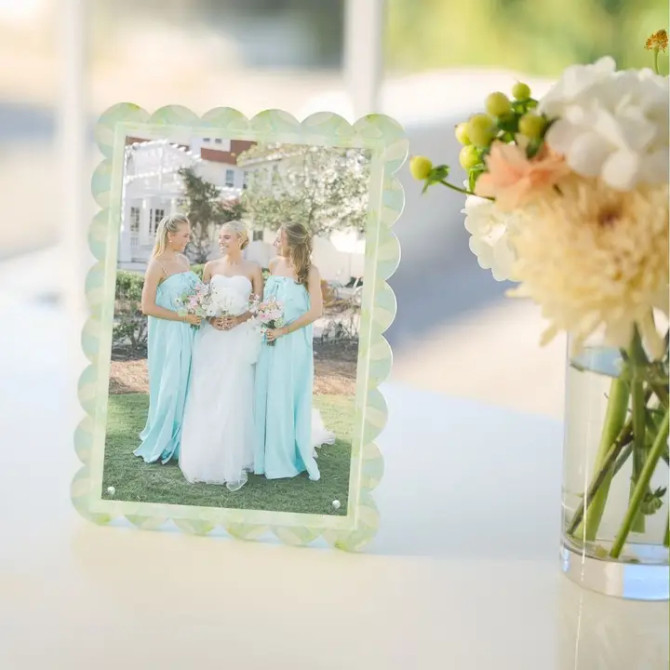 Laura Park Elephant Falls Scalloped Picture Frame