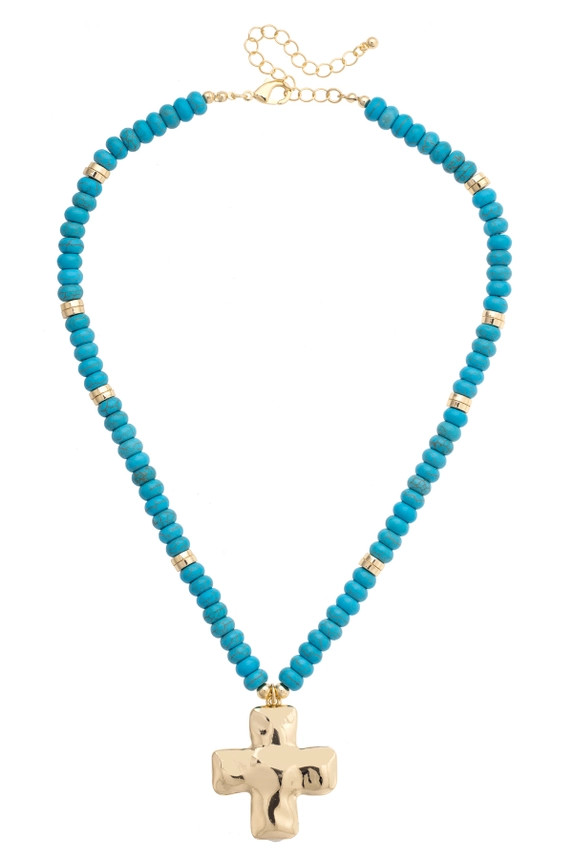 Canvas Las Cruces Beaded Necklace in Turquoise