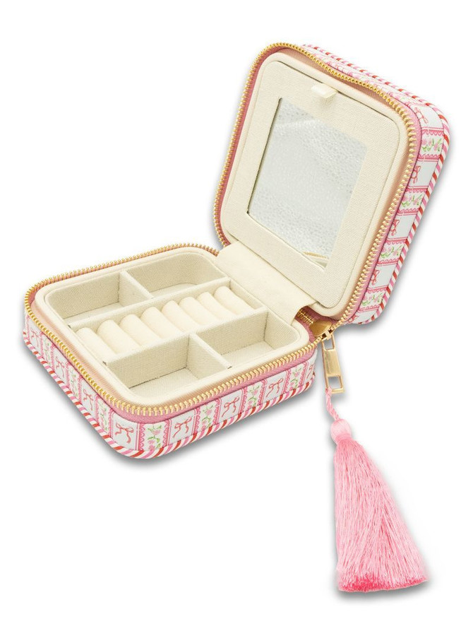 Simply Southern Quilted Tassel Case - Blush Stripe