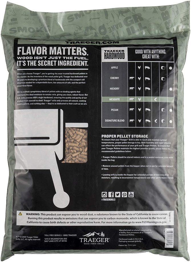 Traeger Grills Mesquite 100% All-Natural Wood Pellets