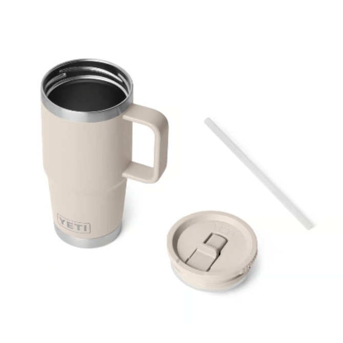 YETI Rambler 20 oz Cape Taupe BPA Free Travel Straw Mug