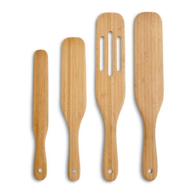 HIC Kitchen Bamboo Spurtles - 4 Piece Set