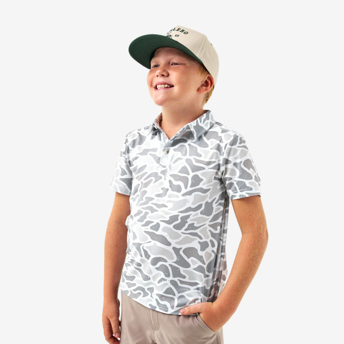 Burlebo Youth Performance Polo - White Camo