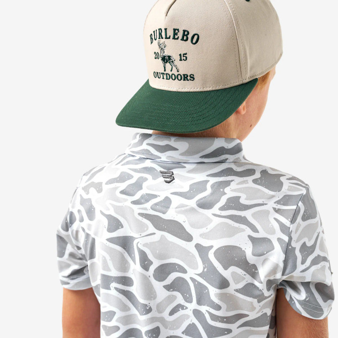 Burlebo Youth Performance Polo - White Camo