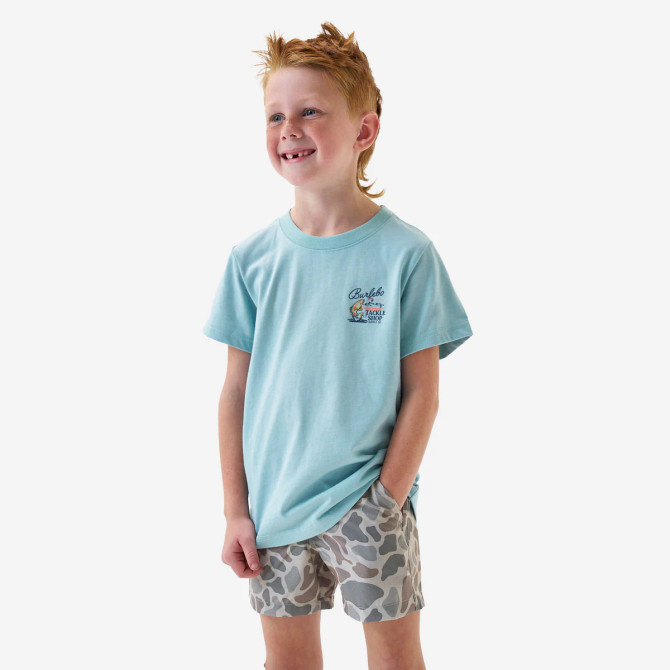 Burlebo Youth Short Sleeve Tee - Tackle Shop - Sky Blue