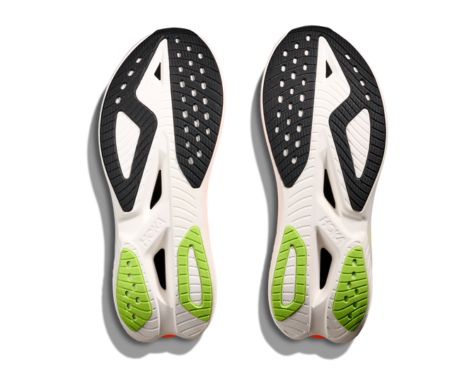 HOKA Mach X 3 Men’s Plated Performance Trainer - White/Neon Tangerine