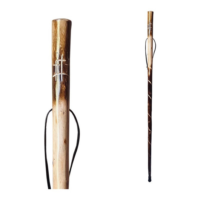 Manual Inspirational Cross Walking Stick