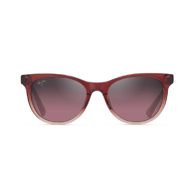 Maui Jim Lonomea Polarized Sunglasses — Shiny Transparent Red/Maui Rose
