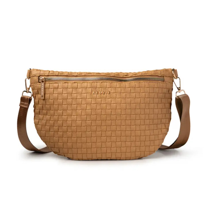 Kedzie Terrace Woven Crossbody - Tan