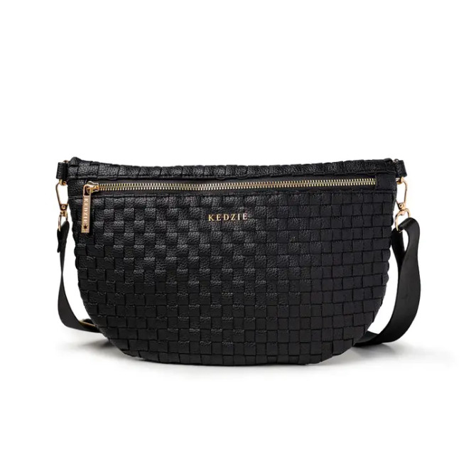 Kedzie Terrace Woven Crossbody - Black