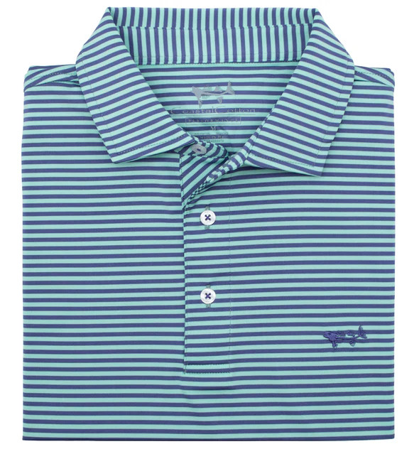 Coastal Cotton Youth Boys Striped Polo - Marlin